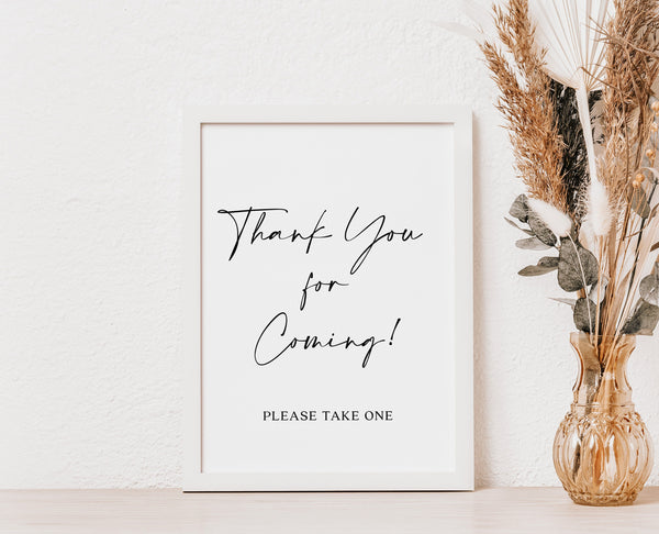 Thank you for coming sign, Thank you sign, Modern and elegant wedding signage #Morea
