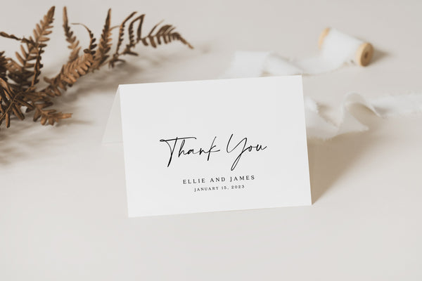 Wedding Thank You cards, Thank you template tent, Simple and elegant multipurpose thank you template #Morea