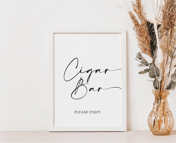 Cigar bar sign, Wedding cigar sign, Modern and elegant wedding signage #Morea