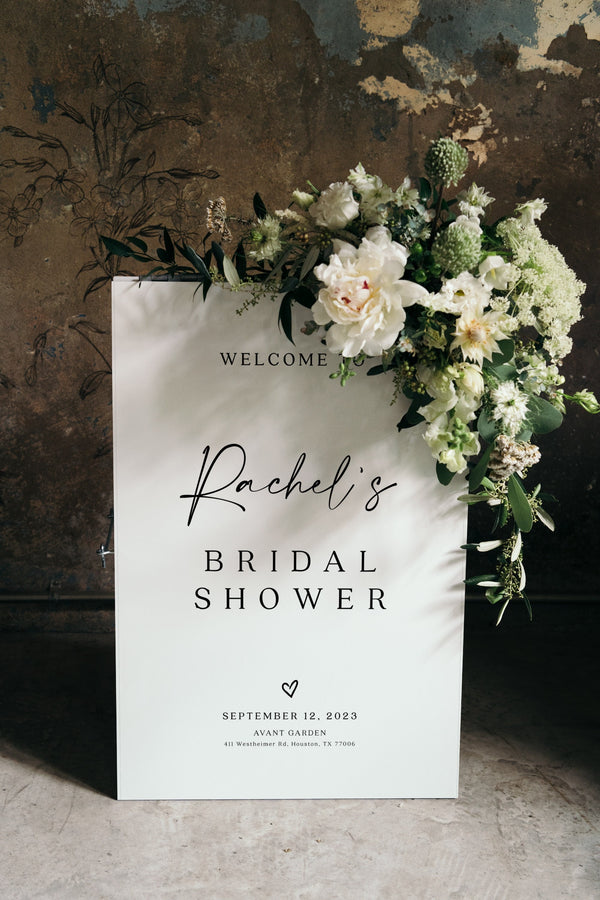 Welcome sign template, Bridal shower welcome sign, Modern and elegant bridal shower stationery #Morea