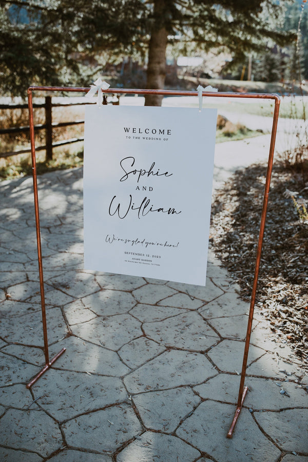 Welcome sign template, Wedding welcome sign, Modern and elegant wedding sign #Morea