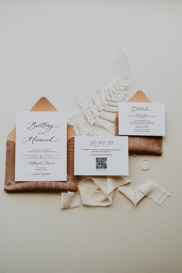 Elegant wedding invitation template