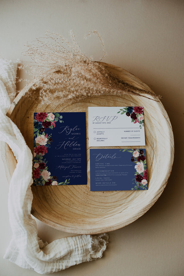 Bohemian Wedding Invitation Set