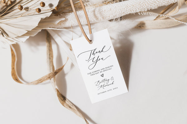 Wedding tag template, Thank you tags, Aesthetic wedding tag template, Favors tag #aestheticlwt