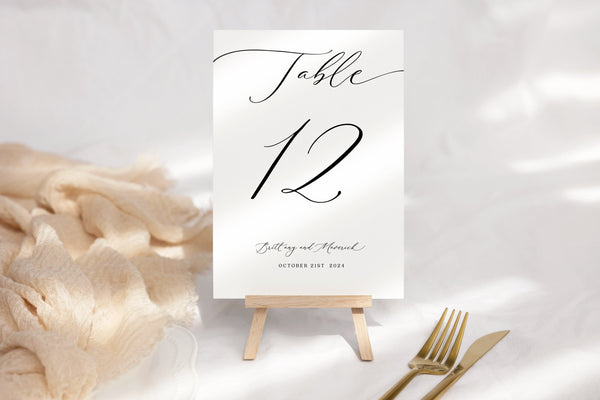 Wedding table numbers template, Wedding table sign, Aesthetic wedding sign #aestheticlwt