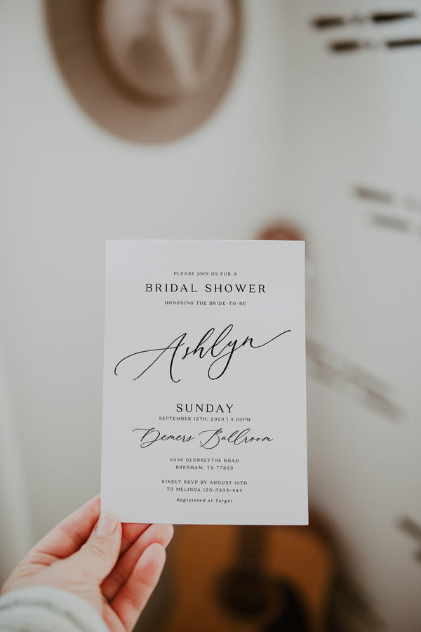 Bridal shower invitation, Bridal shower template, Minimalist and elegant bridal shower invitation, Aesthetic invitation #aestheticlwt