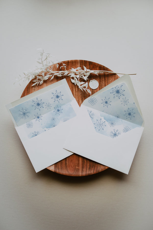 Winter Wonderland Envelope liner, Winter envelope liner, Envelope liner for Winter wonderland invitations #BLUEWW