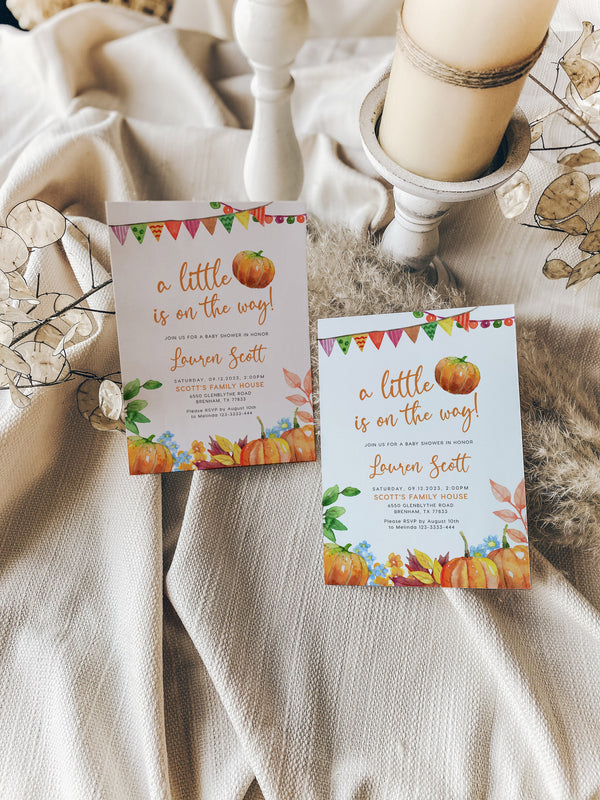 Pumkin baby shower invitation, Fall baby shower invitation, baby shower invitation template #PumpkinLWT