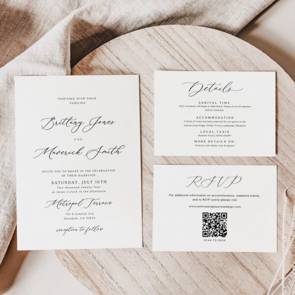 Minimalist wedding invitation - LovelyTemplatesCo