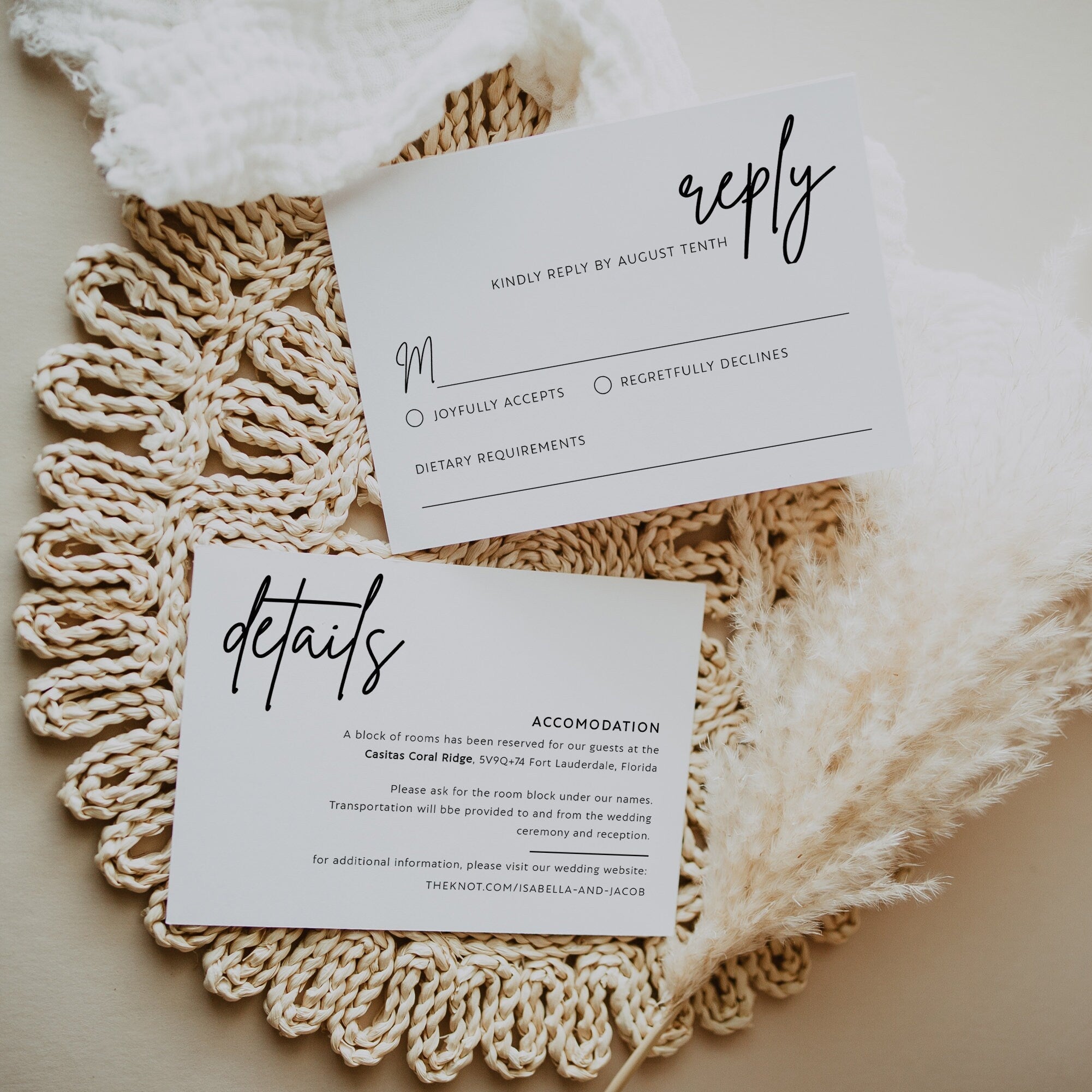 Modern wedding invitation template - LovelyTemplatesCo