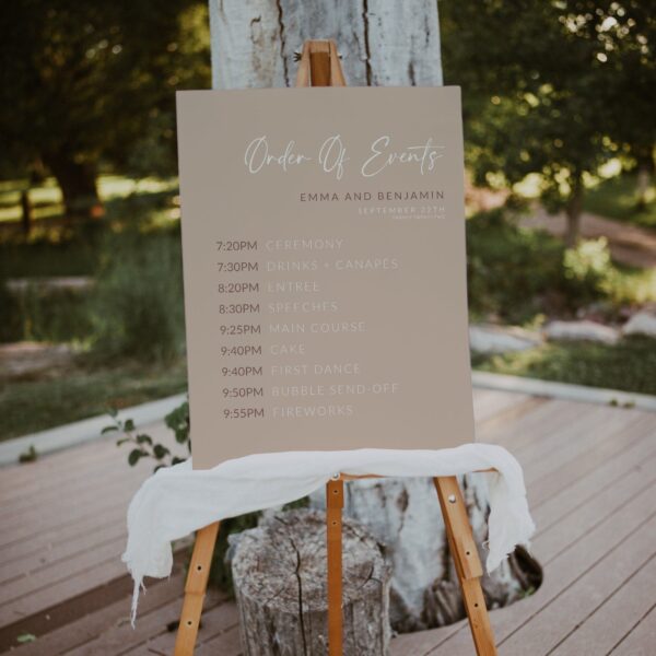 Order of events template, Wedding order of events - LovelyTemplatesCo