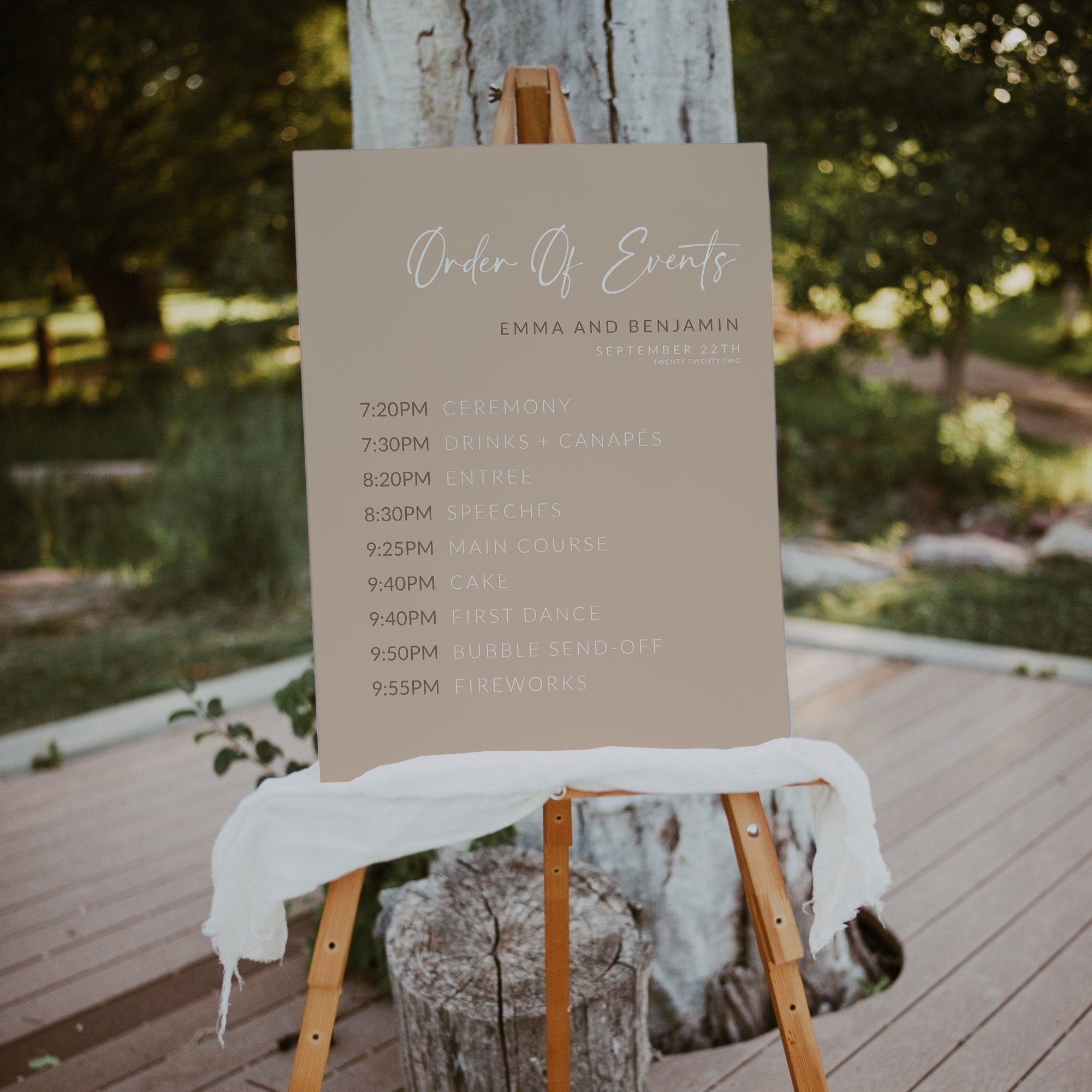Order of events template, Wedding order of events - LovelyTemplatesCo
