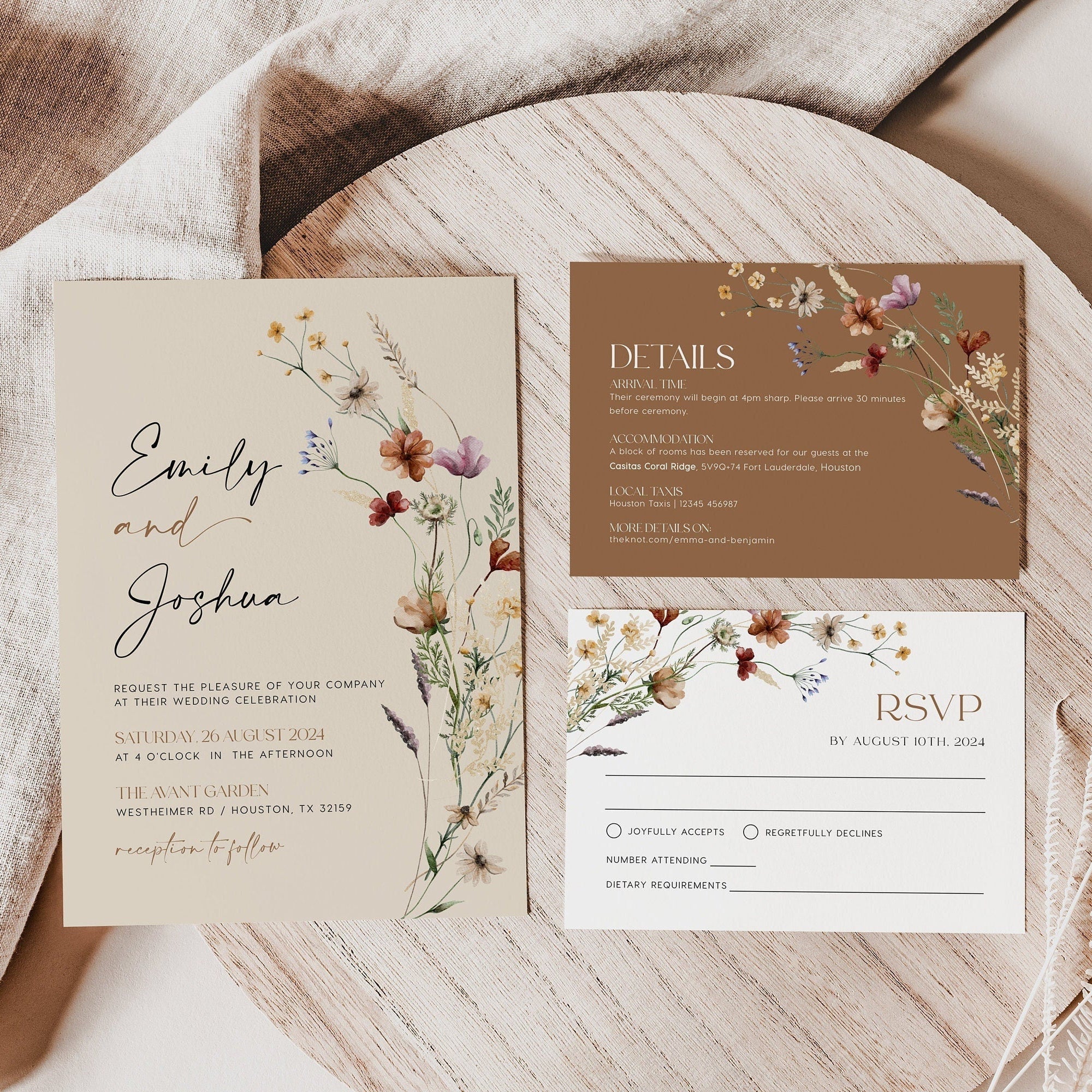 Wedding Invitation Floral - LovelyTemplatesCo