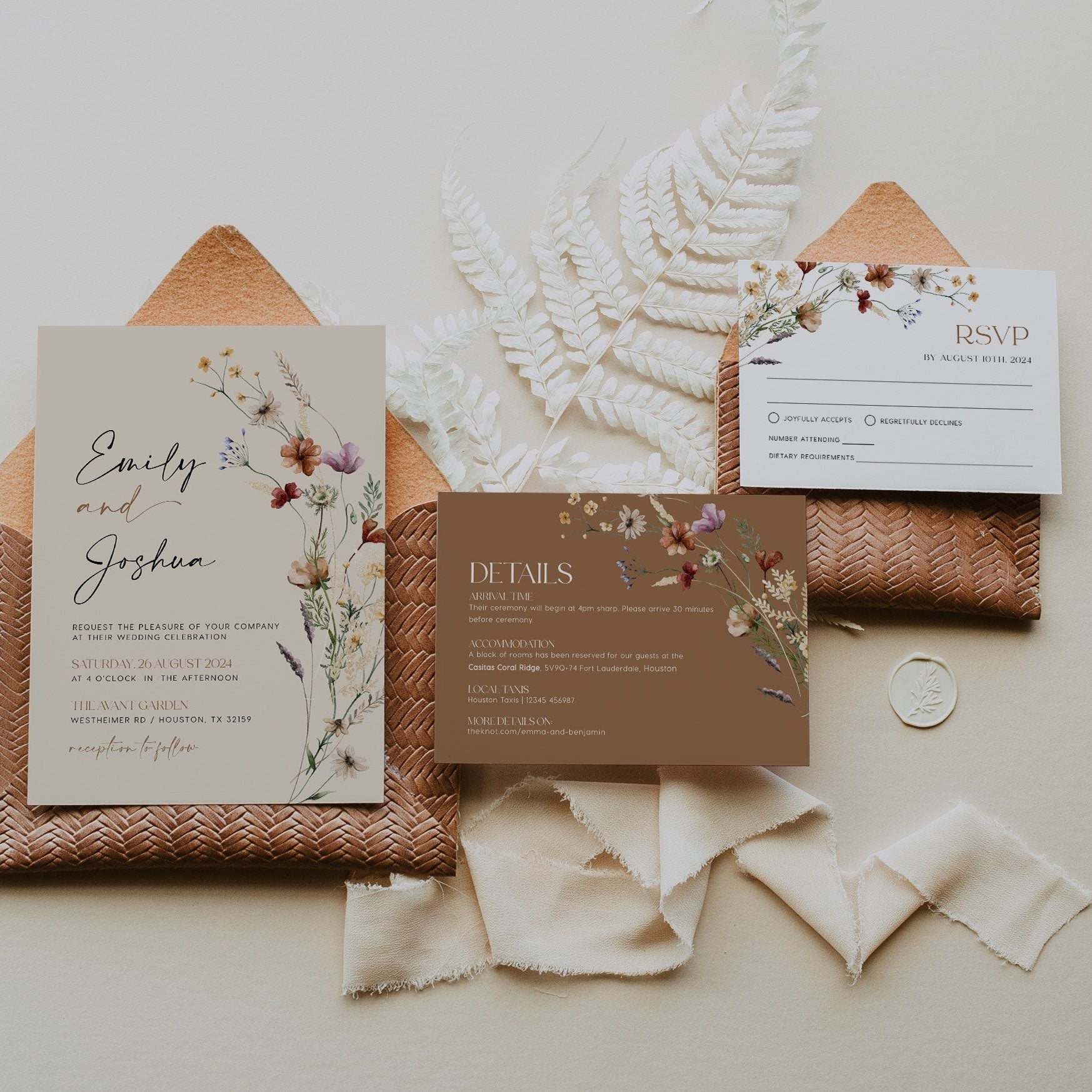 Wedding Invitation Floral - LovelyTemplatesCo