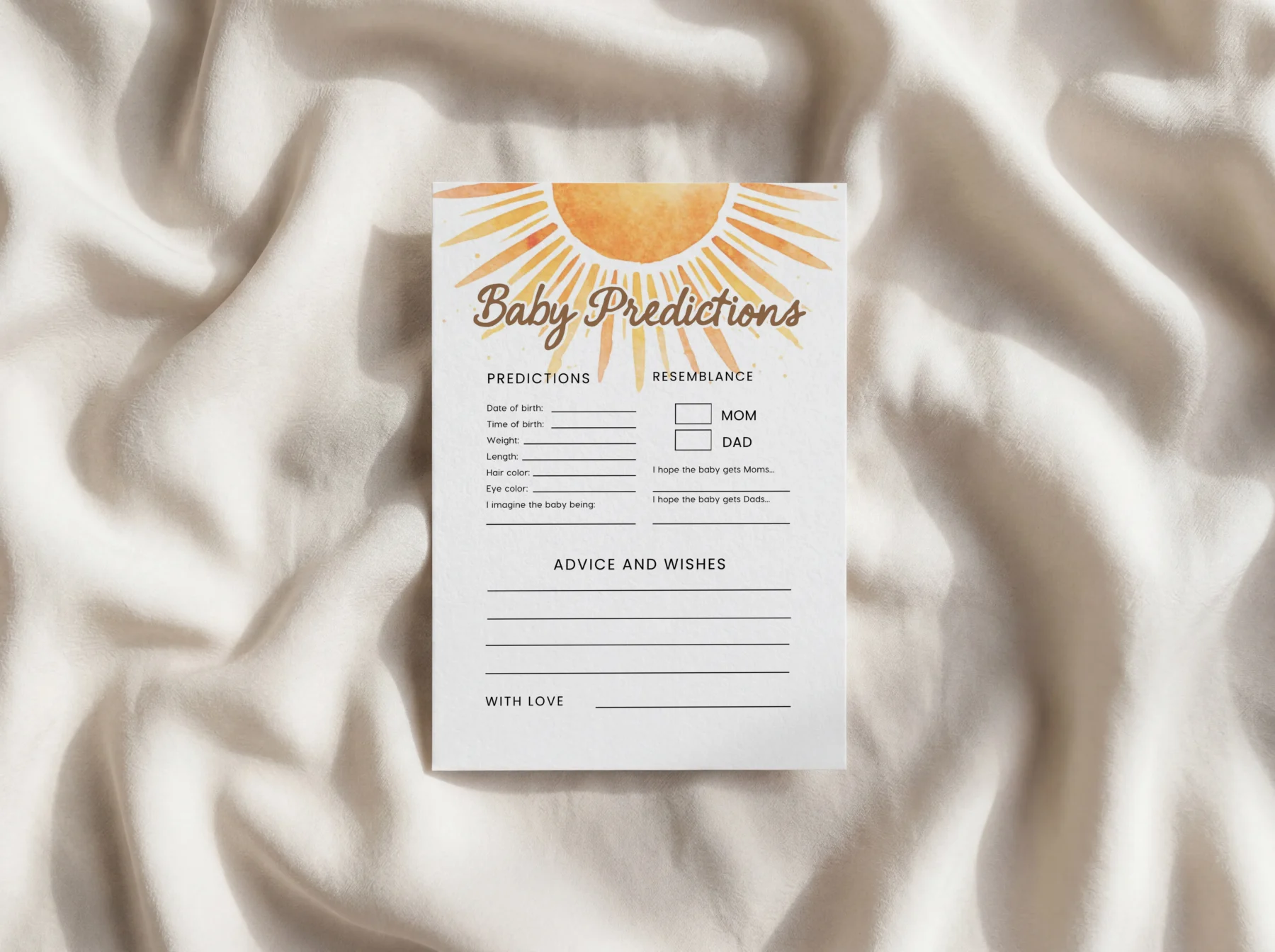 Sunshine Baby Shower Game Canva Template detail 5