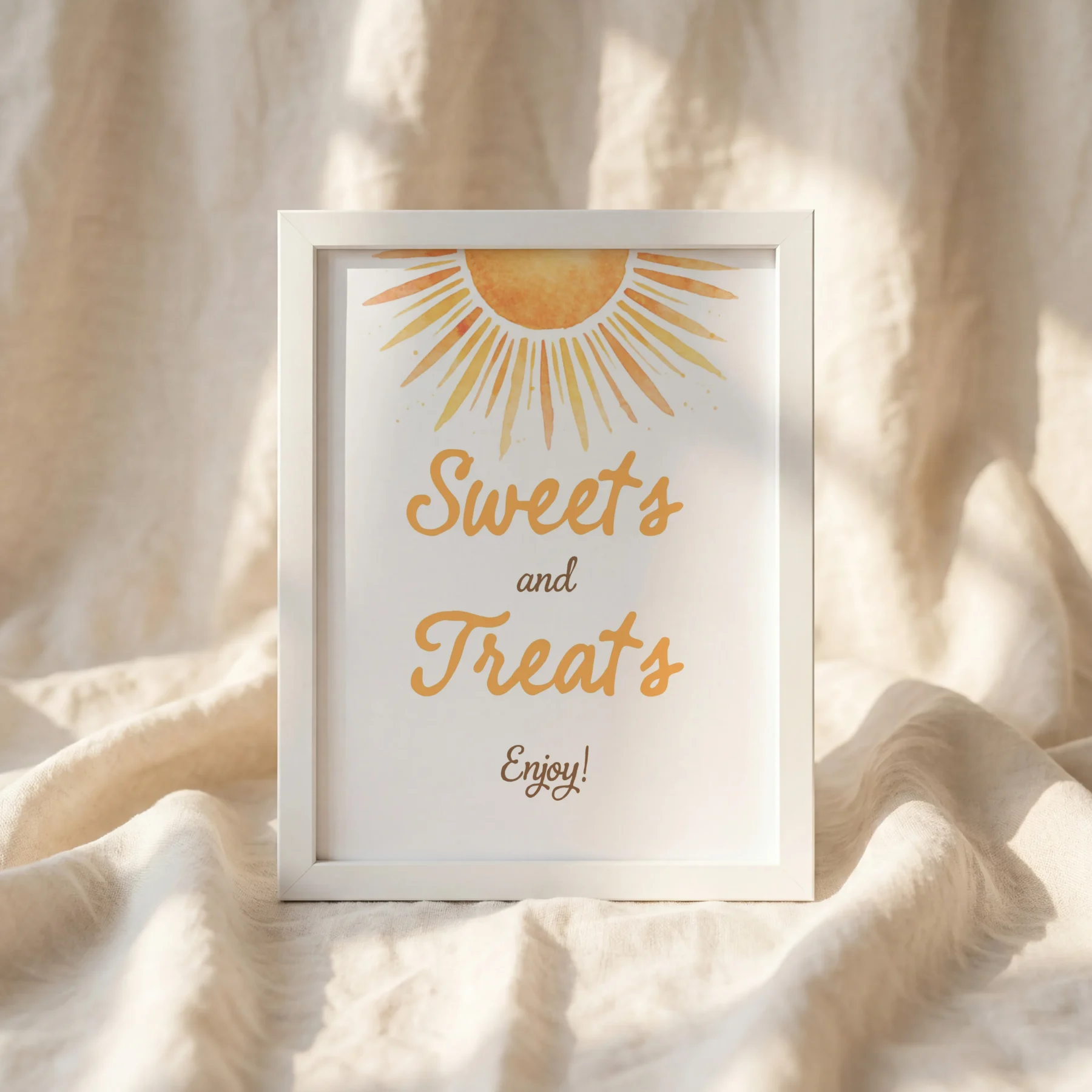 Sunshine Baby Shower Sign Canva Template detail 3