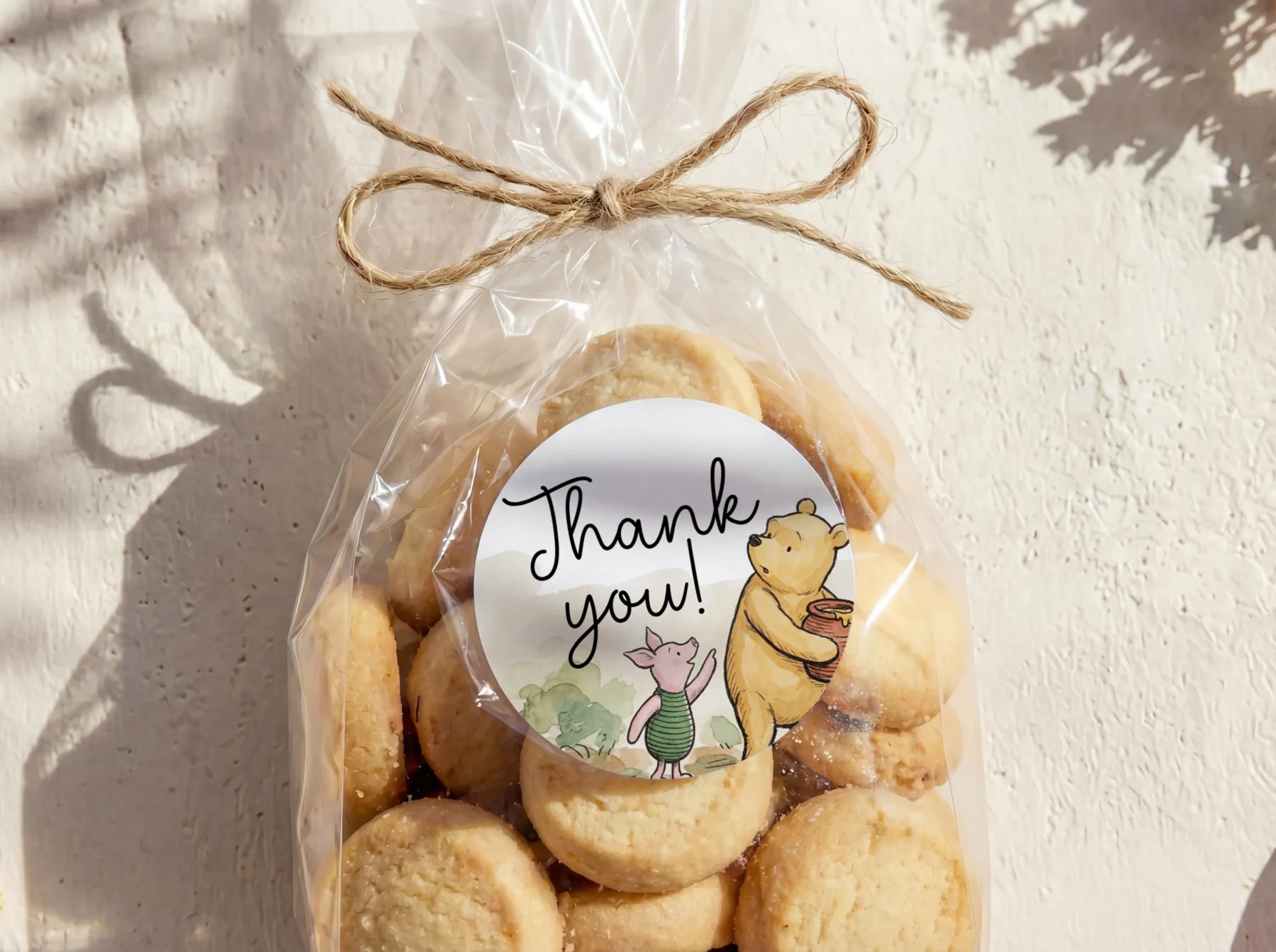 Winnie Beige Baby Shower Gift Tag Canva Template detail 3