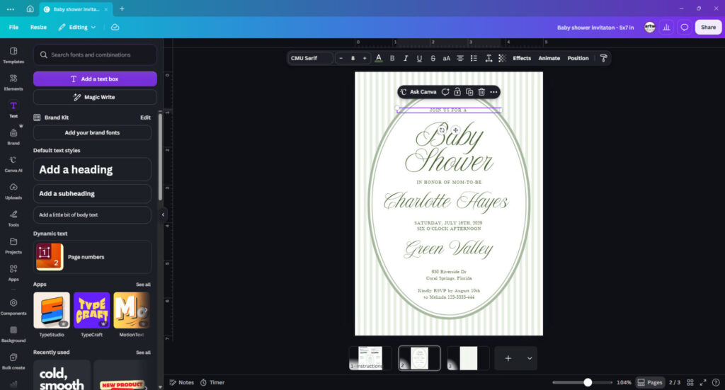 How to Edit a Wedding Invitation in Canva: A Simple Guide
