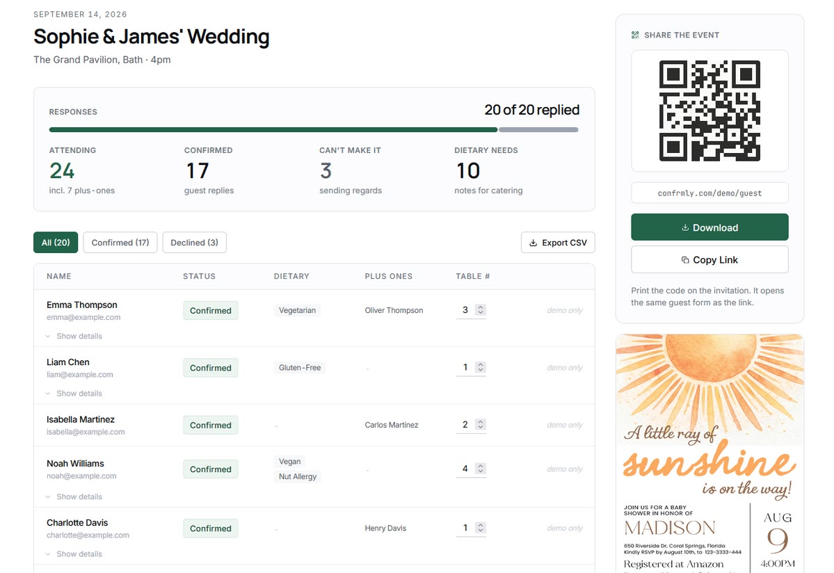 The Easiest Way to Manage Wedding RSVPs Online