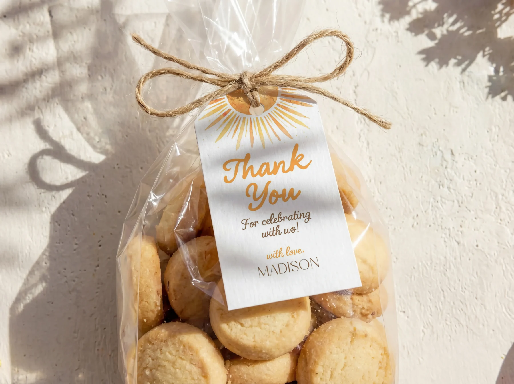 Sunshine Baby Shower Gift Tag Canva Template detail 3
