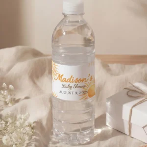 Sunshine Baby Shower Gift Tag Canva Template preview