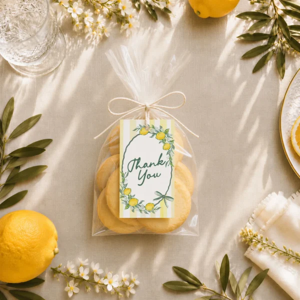 Lemon baby shower Baby Shower Gift Tag Canva Template preview